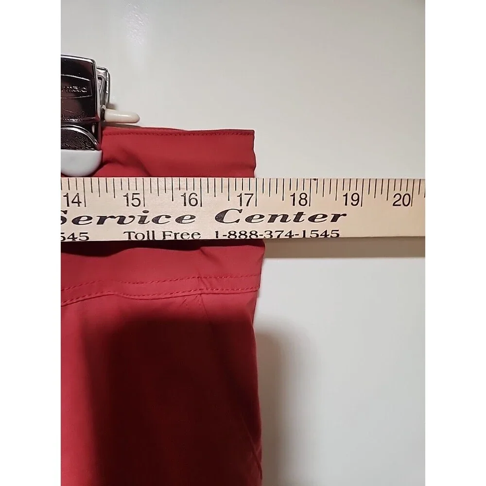 Prana Cropped Drawstring Pants in Brick Red - Picture 13 of 14